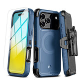 MyBat Pro Maverick Series MagSafe Case w/ Holster and Tempered Glass for Apple iPhone 17 ProiPhone 17 Pro